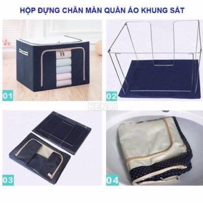 Túi Đựng Chăn Màn Khung Sắt gấp gọn của - giao mầu ngẫu nhiên