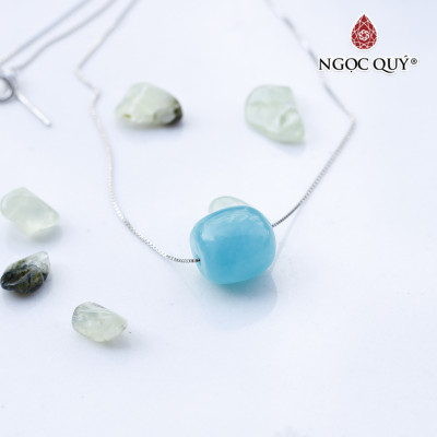 Mặt dây chuyền lu thống đá amazonite mệnh thủy , mộc - Ngọc Quý Gemstones