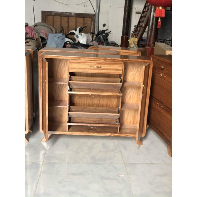 Tủ giày thông minh gỗ Gõ loại 80cm