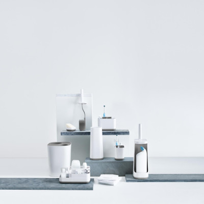 Hộp đựng rác Joseph Joseph xám JJ705140, ngăn chia rác cho phép bạn phân loại chất thải phòng tắm có thể tái chế và không thể tái chế