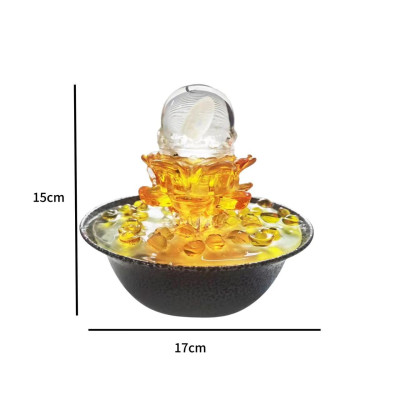 Thác Nước Phong Thủy Ngọc Cát Tam Tài Trang Trí_ Hàng chính hãng