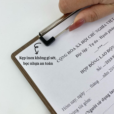 Bìa trình ký gỗ Enter G08 21.5x31.5cm A4 đứng