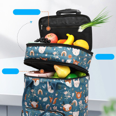 Túi xách tay đa năng nhiều ngăn, túi du lịch gấp gọn siêu nhẹ IDIGO UF6-9001 (không bao gồm chân kéo vali)
