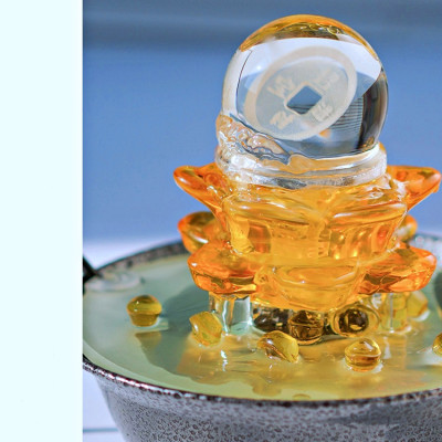 Thác Nước Phong Thủy Ngọc Cát Tam Tài Trang Trí_ Hàng chính hãng