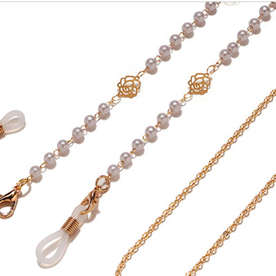 Chuỗi đeo gọng kính hoa hồng thanh lịch sang chảnh dây đeo khẩu trang chống lạc dây đeo tai nghe bluetooth airpod