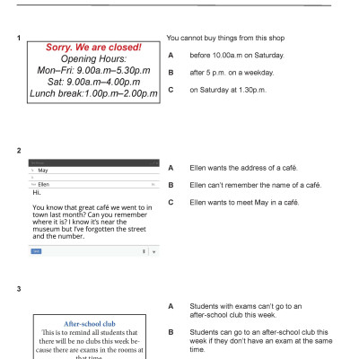 A2 Key For Schools Five Practice Tests 1-5