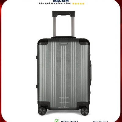 Vali hợp kim nhôm cao cấp Macsim MSLV1802 cỡ 20 inches màu xám/ ghi hàng loại 1