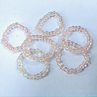 PHỤ KIỆN NỮ HANDMADE MÀU HỒNG MÃ 05 DẠNG TRÒN TRONG SUỐT LẤP LÁNH