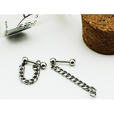 Bông tai xích Bigbang thần thái phiên bản đen trắng hot hit