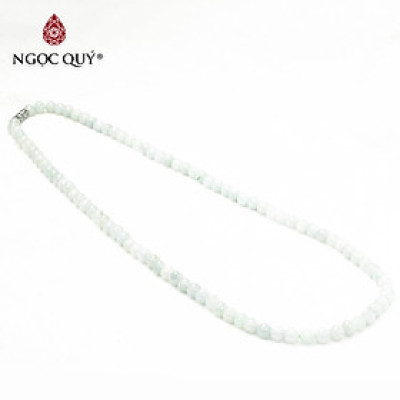 Chuỗi cổ tràng hạt cẩm thạch phỉ thúy hạt 6mm mệnh hỏa, mộc - Ngọc Quý Gemstones