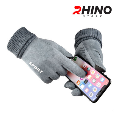 Găng tay da lộn giữ ấm mùa đông Rhino G801 nam nữ, chống gió