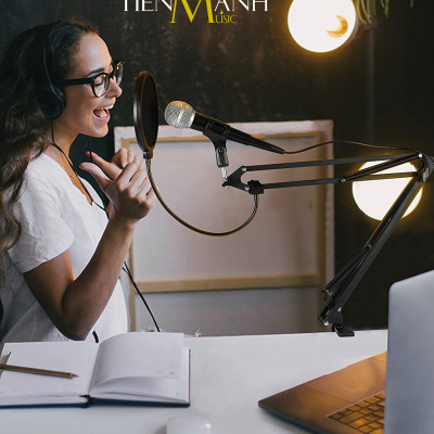 Chân Micro Kẹp Bàn Arm Dr.MIC NB39 (Cỡ Đại) - Giá đỡ đế Mic Stand NB-39 Microphone Thu Âm LiveStream Hàng Chính Hãng - Kèm Móng Gẩy DreamMaker