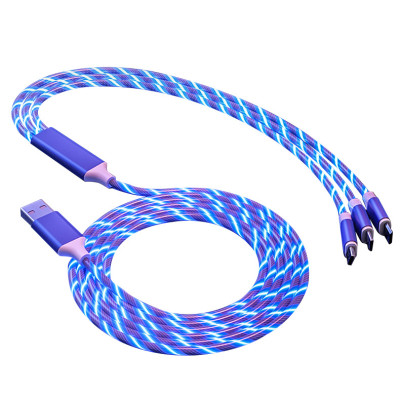 CÁP SẠC 3 ĐẦU CÓ DÂY CHẠY ĐÈN LED SẠC ĐƯỢC CÁC DÒNG ĐIỆN THOẠI - Hàng chính hãng