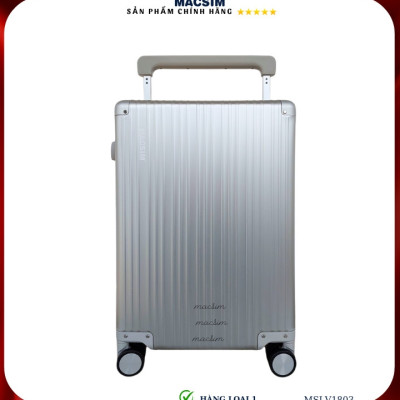 Vali hợp kim nhôm cao cấp Macsim MSLV1803 cỡ 20 inches, 24inches màu bạc hàng loại 1