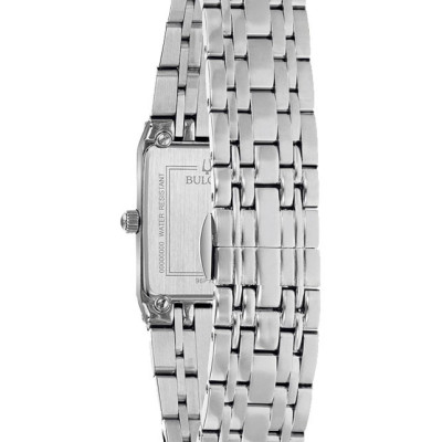 Đồng Hồ Nữ Bulova Đính Kim Cương Dây Thép Không Gỉ 96P202 - Mặt Đen