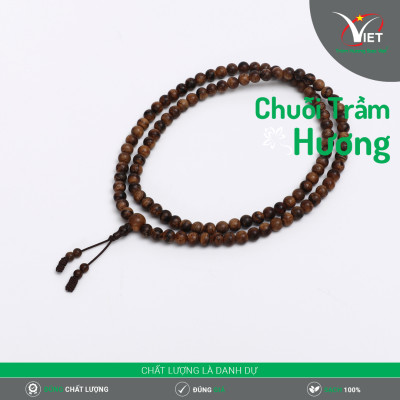 Chuỗi Trầm Hương Thiên Nhiên - Trầm Chìm - 108 Hạt