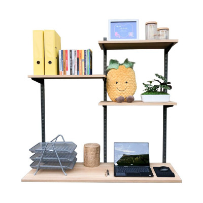 Kệ Ray Tường SMLIFE Railshelf Kiêm Bàn Làm Việc RTH120 - Kệ Treo Tường Tùy Biến Kích Thước & Vị Trí Hiện Đại Cho Căn Hộ Nhỏ