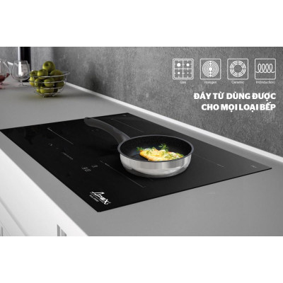 Chảo cạn Inox 5 đáy SUNHOUSE IN28M4, Đường kính 28 cm, Đáy 5 lớp truyền nhiệt tốt, 3 lớp chống dính bền, cao cấp - Hàng chính hãng