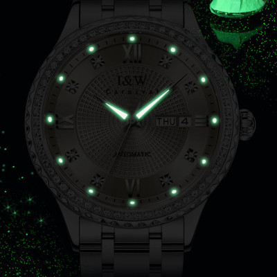 Đồng hồ nam chính hãng IW CARNIVAL IW615G-2 Kính sapphire ,chống xước ,Chống nước 50m ,Bảo hành 24 tháng,Máy cơ (Automatic),dây kim loại thép không gỉ 316L, thiết kế đơn giản dễ đeo