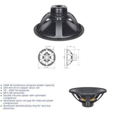 Loa rời Sub từ Neo 5 Tấc B&C SPEAKERS - ITALIA 18NBX100 ( 1 cái)– Hàng Chính Hãng