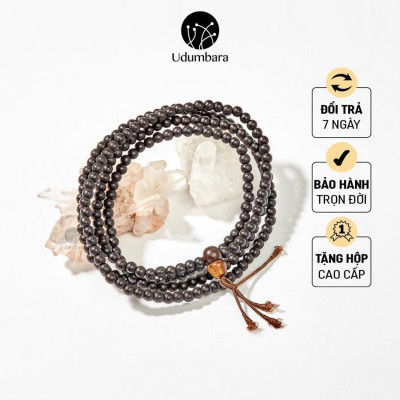 Chuỗi trầm hương Indo làm vòng tay hoặc dây chuyền 4mm phong thủy Udumbara