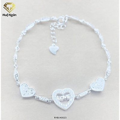 Lắc tay bạc 925 Huệ Ngân - Trái tim yêu thương RYB140023