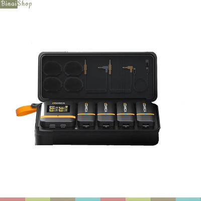 Comica Vimo Q - Bộ 4 Micro Cài Áo Không Dây 2.4GHz Cho Máy Ảnh, Điện Thoại, Sử Dụng 8 Giờ, Phạm Vi 200m - Hàng chính hãng