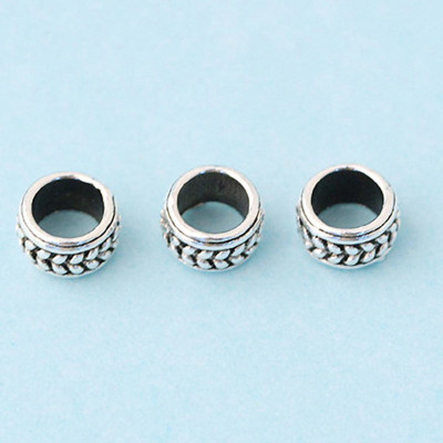 Combo 6 cái charm bạc chặn hạt họa tiết bông lúa - Ngọc Quý Gemstones