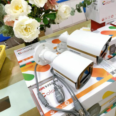 Camera HDTVI ColorVu 2MP thân HIKVISION DS-2CE10DF3T-F hàng chính hãng Nhà An Toàn PP