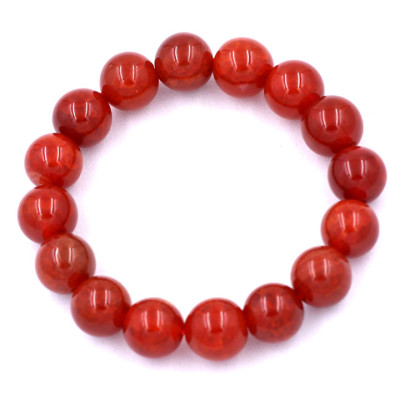 Vòng tay chuỗi hạt đá vân rồng đỏ 12 ly 15 hạt