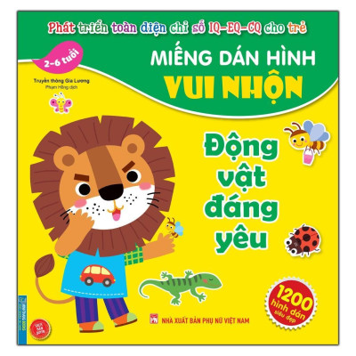 Sách - Miếng Dán Hình Vui Nhộn - Động Vật Đáng Yêu + Câu Chuyện Xe Oto 2 - 6 Tuổi - Combo 2 Cuốn - Minh Thắng