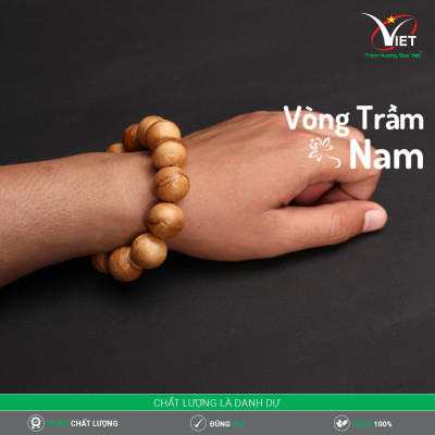 Vòng Trầm Nam - Trầm Thiên Nhiên - Kiểu Tròn 16 Ly