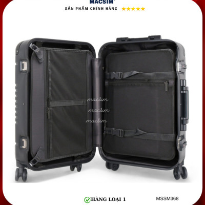 Vali cao cấp Macsim Smooire MSSM368cỡ 20 inch màu đen - Hàng loại 1