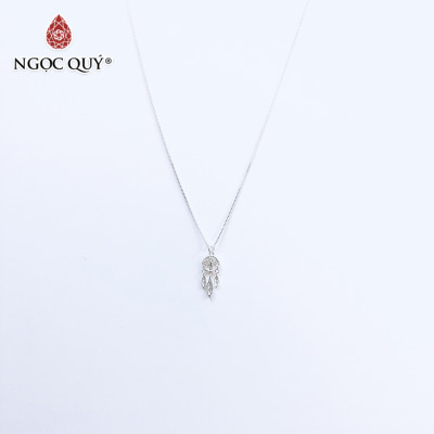 Dây chuyền bạc mặt dream catcher hình cây lá - Ngọc Quý Gemstones