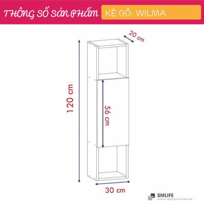 Kệ gỗ trang trí trưng bày hiện đại SMLIFE Wilma