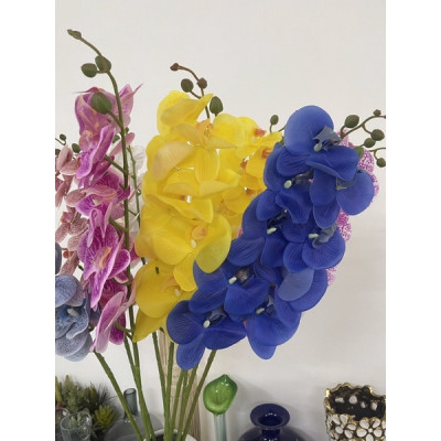 Cành lan hồ điệp giả cao cấp - 1 cành - 9 bông - dài 100cm - Cây giả, hoa lụa Decor trang trí nhà cửa