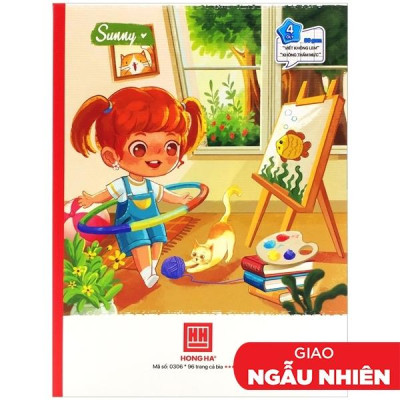 Combo 5 Vở Class Sunny - 4 Ô Ly 96 Trang 80gsm - Hồng Hà 0306 (Mẫu Màu Giao Ngẫu Nhiên)