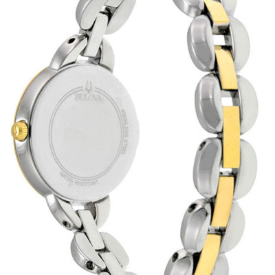 Đồng Hồ Nữ Bulova Đính Đá Swarovski Dây Thép Không Gỉ 98L208 - Mặt Xà Cừ