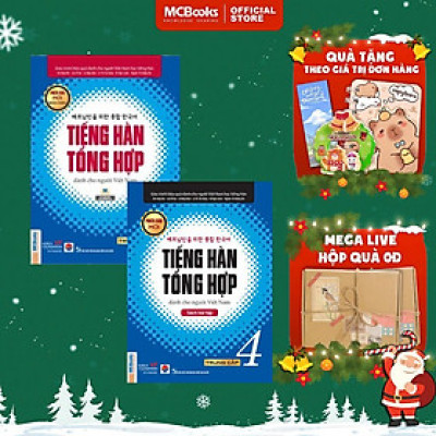 Sách - Tiếng Hàn Tổng Hợp Dành Cho Người Việt Nam Trung Cấp 4 - Sách Bài Học + Bài Tập - Bản Màu - MCBooks