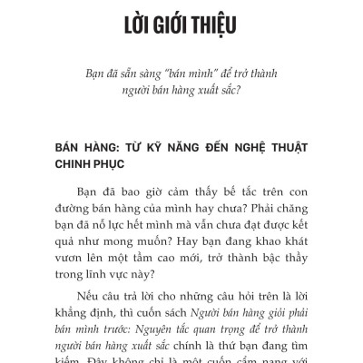 Sách - Người Bán Hàng Giỏi Phải "Bán Mình" Trước - Nguyên Tắc Quan Trọng Để Trở Thành Người Bán Hàng Xuất Sắc