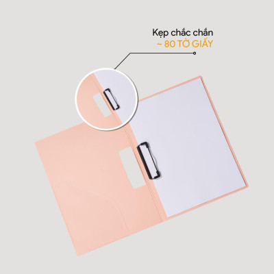 Bìa kẹp tài liệu trình ký ngang nhựa PP, A4, thương hiệu AO+