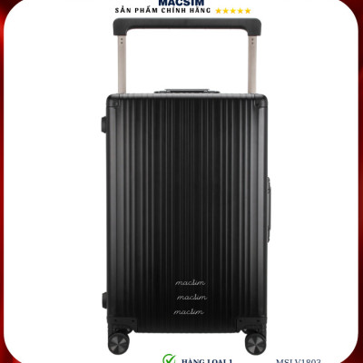 Vali hợp kim nhôm cao cấp Macsim MSLV1803 cỡ 24 inches màu đen hàng loại 1