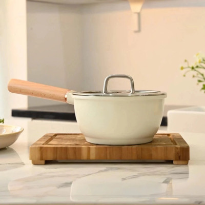 Quánh chống dính phủ gốm Haatz Hàn Quốc size 18cm vung kính đáy từ