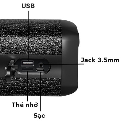 Loa Nghe Nhạc Bluetooth Công Suất 80W Dung Lượng Pin 6600mAh Kết nối Bluetooth, USB, Thẻ nhớ, Line in 3.5mm, Chíp DSP khuyếch đại âm thanh cao cấp, Kết nối đôi lên 160W Sạc nhanh Type C - Hàng Chính Hãng PKCB