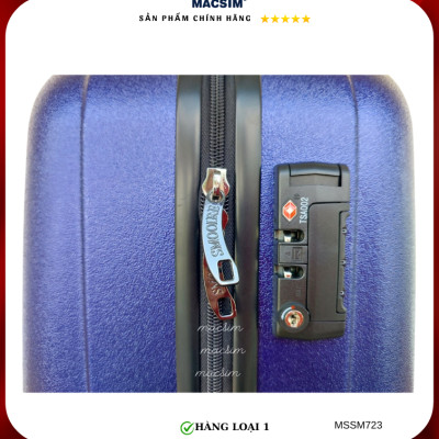 Vali cao cấp Macsim Smooire MSSM723 cỡ 24 inch màu matt blue - Hàng loại 1
