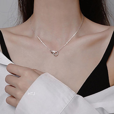 Dây chuyền nữ liền mặt thời trang chất liệu bạc s925 MS085a