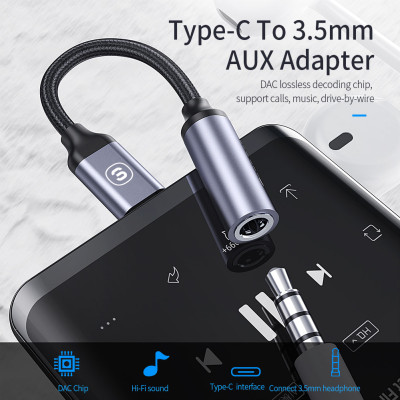 Cáp USB Type C to 3.5mm cao cấp - Hàng Chính Hãng