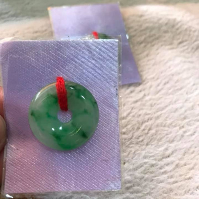 MẶT DÂY CHUYỀN ĐỒNG ĐIẾU ĐỒNG TIỀN Size NHỎ 21MM x DẦY 4MM 100% ĐÁ CẨM THẠCH TỰ NHIÊN MÀU XANH ĐẬM NHẠT BÓNG ĐẸP Ạ