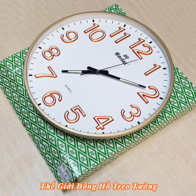 Đồng Hồ KIM TRÔI DẠ QUANG EASTAR Cao Cấp Mặt Tròn Lớn 38 cm – Số nổi 3D - Decor Trang Trí Nhà - Tặng Pin Maxell