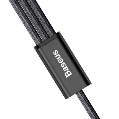 Cáp sạc nhanh 3A Baseus Rapid kết nối 3 đầu Type-C /Micro/ iPhone dây siêu bền cho Smartphone ( 3 màu ) - Hàng chính hãng